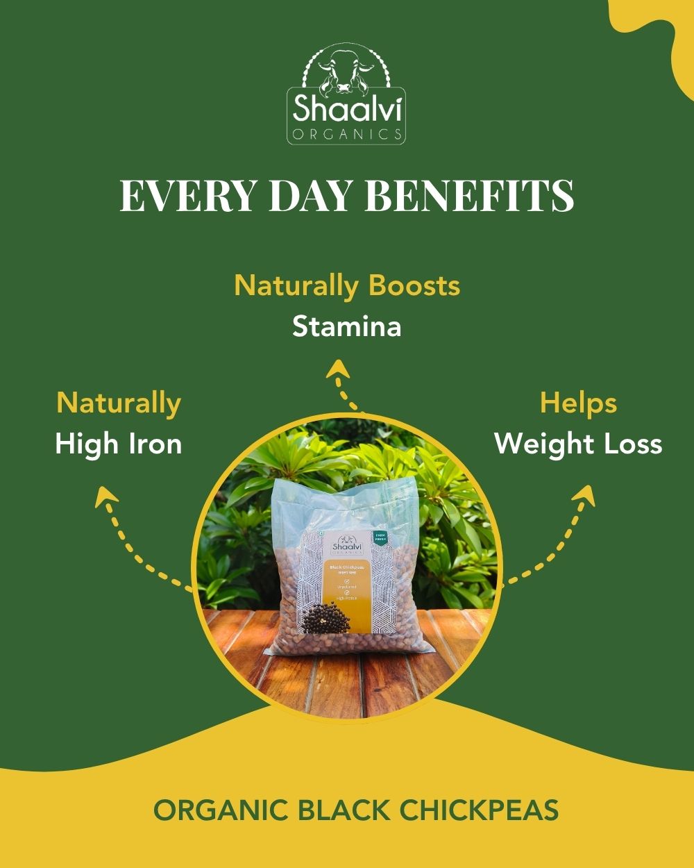 Organic Black Chickpeas - Kala Chana