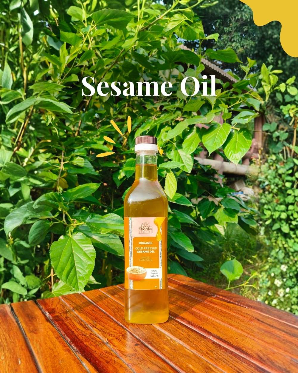 Organic Cold Pressed Sesame Oil - Kachi Ghani Til Ka Tel