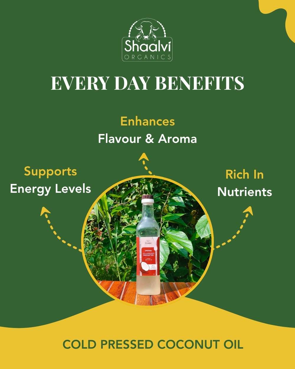 Organic Cold Pressed Coconut Oil - Kachi ghani Nariyal Tel