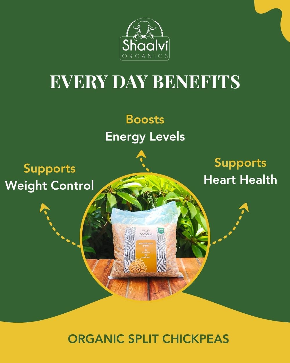 Organic Split Bengal Gram - Chana Daal
